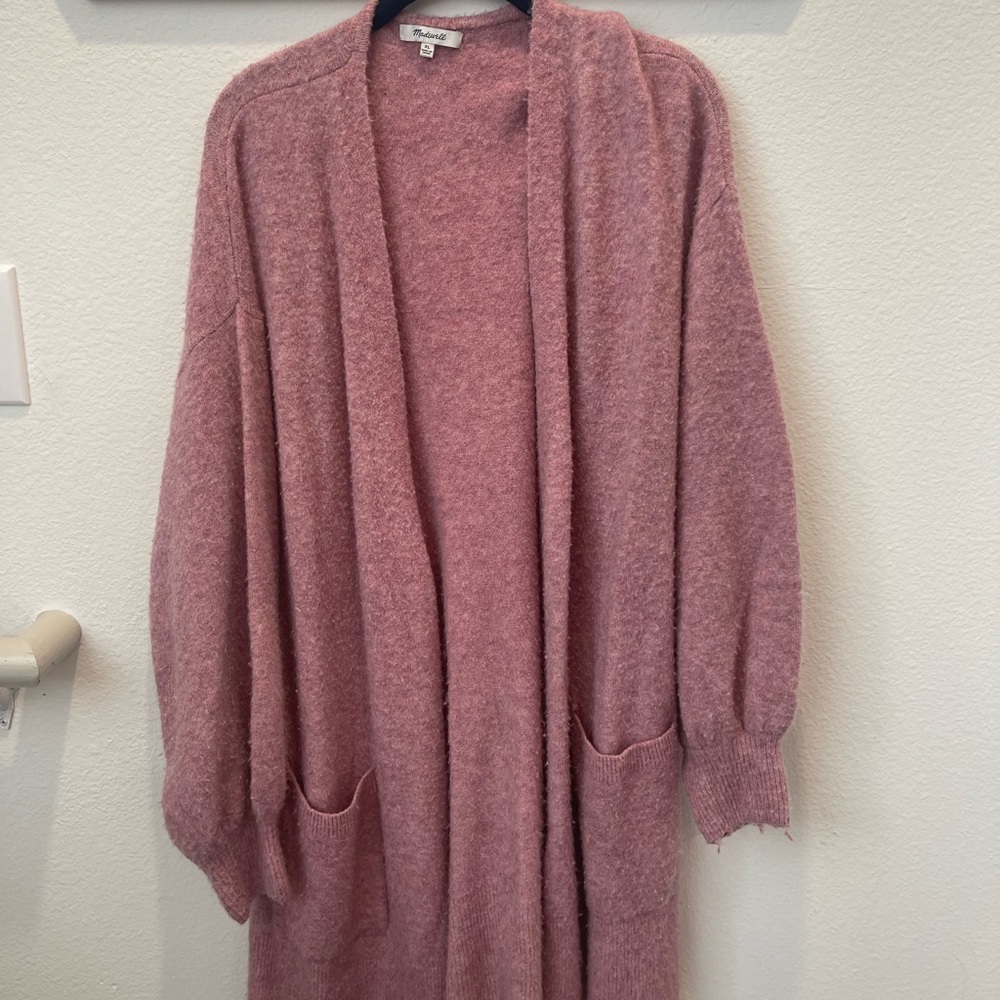 Madewell Pink Long Sweater - XL